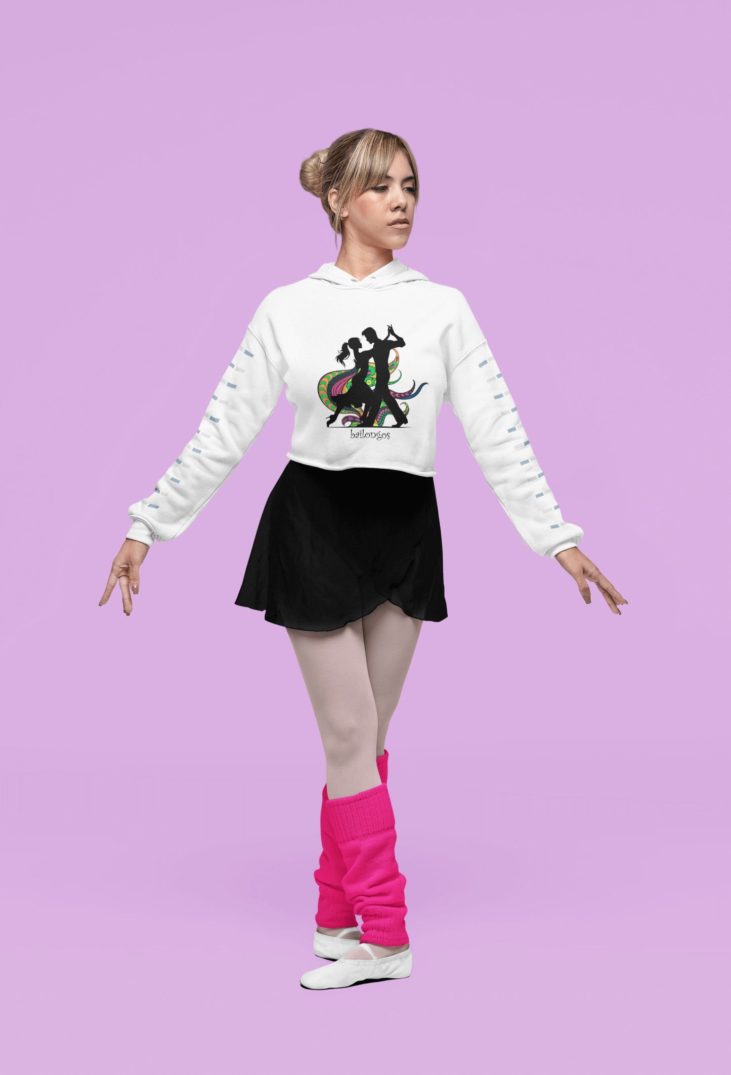 Sudadera con capucha blanca bailongo