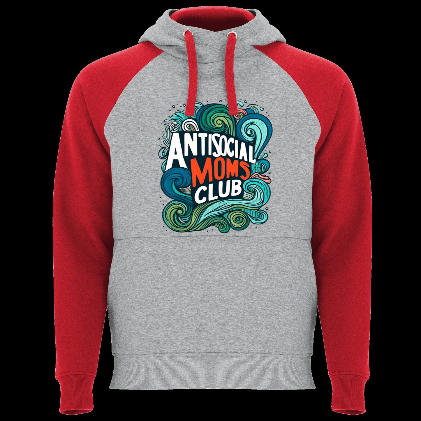 Sudadera Antisocial Moms Club con capucha, diseño humor para mamás con actitud