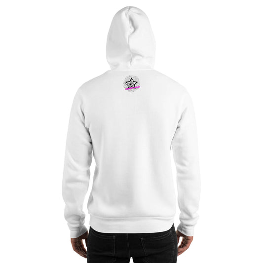 Vista de sudadera IronDad con diseño de superhéroe meteroide para padres frikis