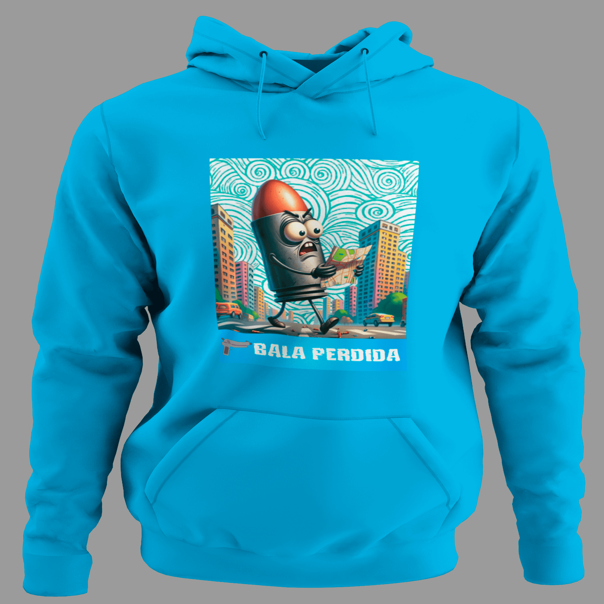Sudadera divertida
Ropa con humor
Regalos para despistados
Ropa original
Sudadera con diseño gracioso
Regalos originales
BALA PERDIDA