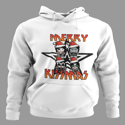 sudadera Kiss Navidad
Merry Kissmas
sudadera navideña rockera
StarWayToHelen diseño