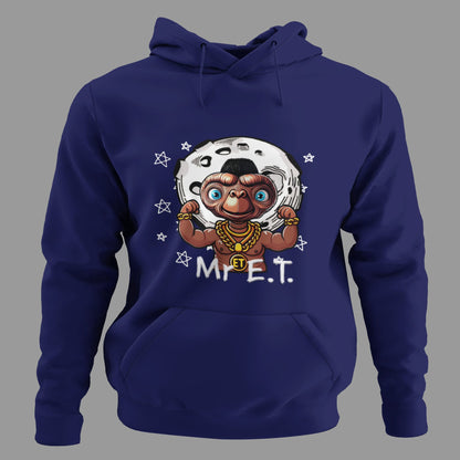 Sudadera azul divertida de E.T. musculoso estilo Mr T