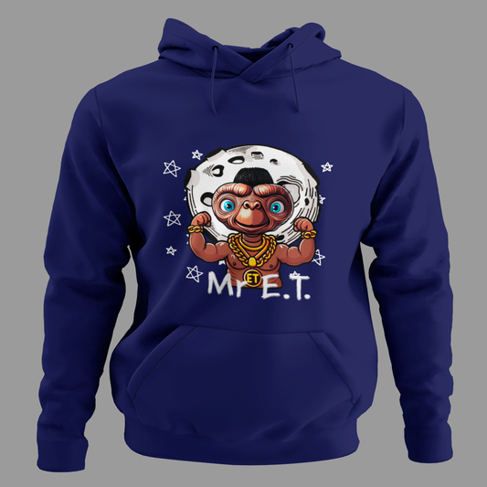Sudadera azul divertida de E.T. musculoso estilo Mr T