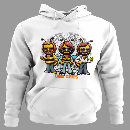 Sudaderas de los Bee Gees
Sudaderas retro de música
Moda musical divertida
Sudaderas unisex estampadas
Ropa de música disco
Sudaderas de caricaturas de músicos