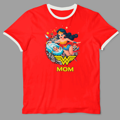 Camiseta Wonder Mom parodia de Wonder Woman (DC) para mamás - Starway to Helen