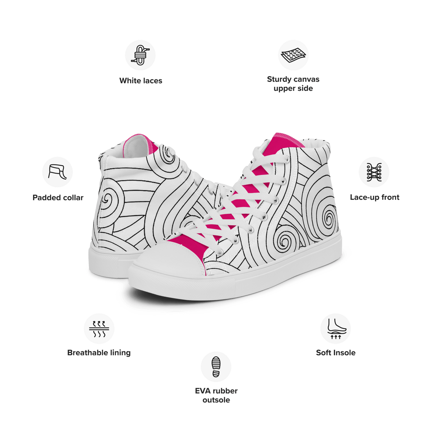 Zapatillas de lona de caña alta DOODLES - STARWAYTOHELEN
