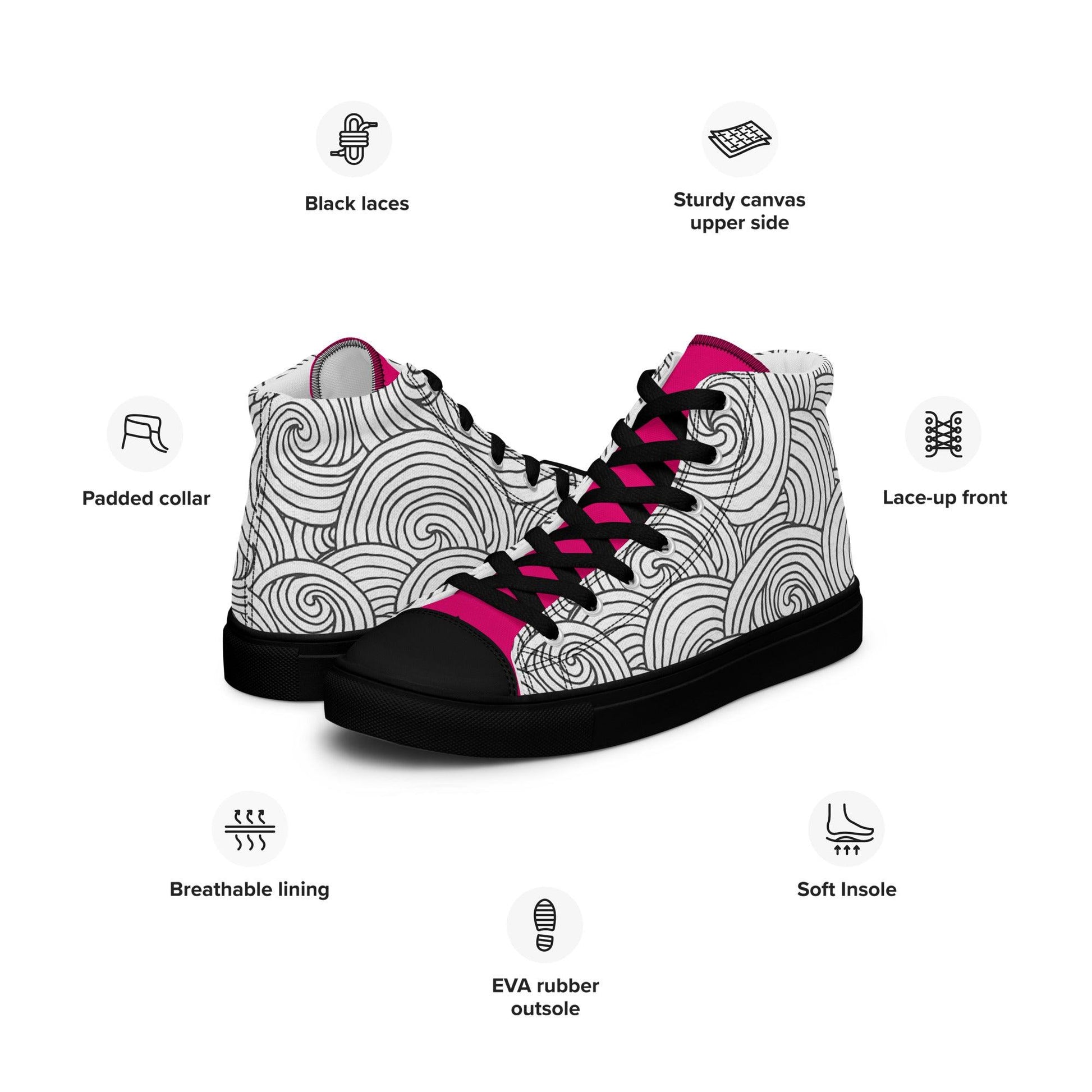 Zapatillas de lona de caña alta DOODLES - STARWAYTOHELEN