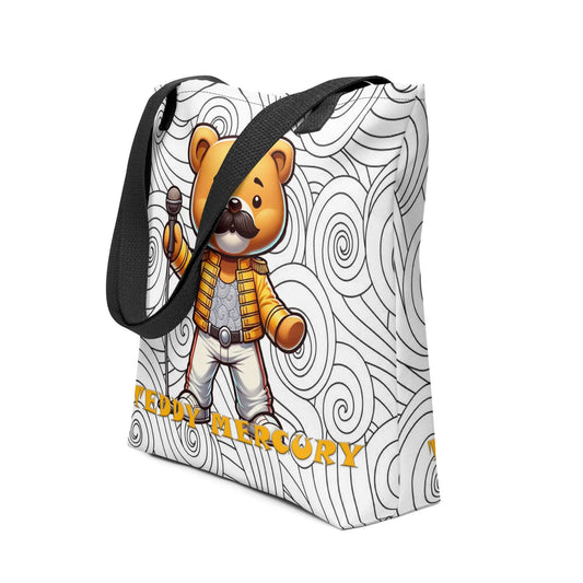 Tote Bag "Teddy Mercury": Rock en Estado de Felpa