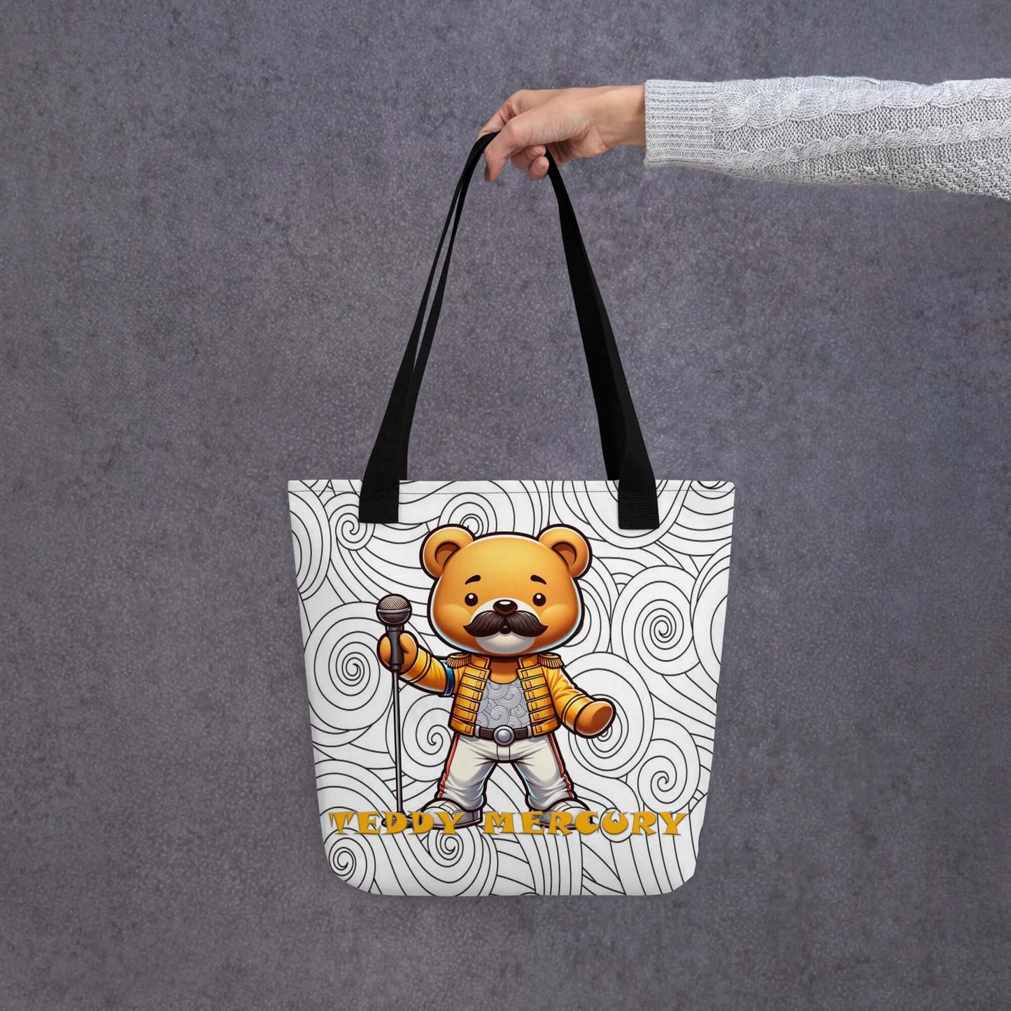 Tote Bag "Teddy Mercury": Rock en Estado de Felpa