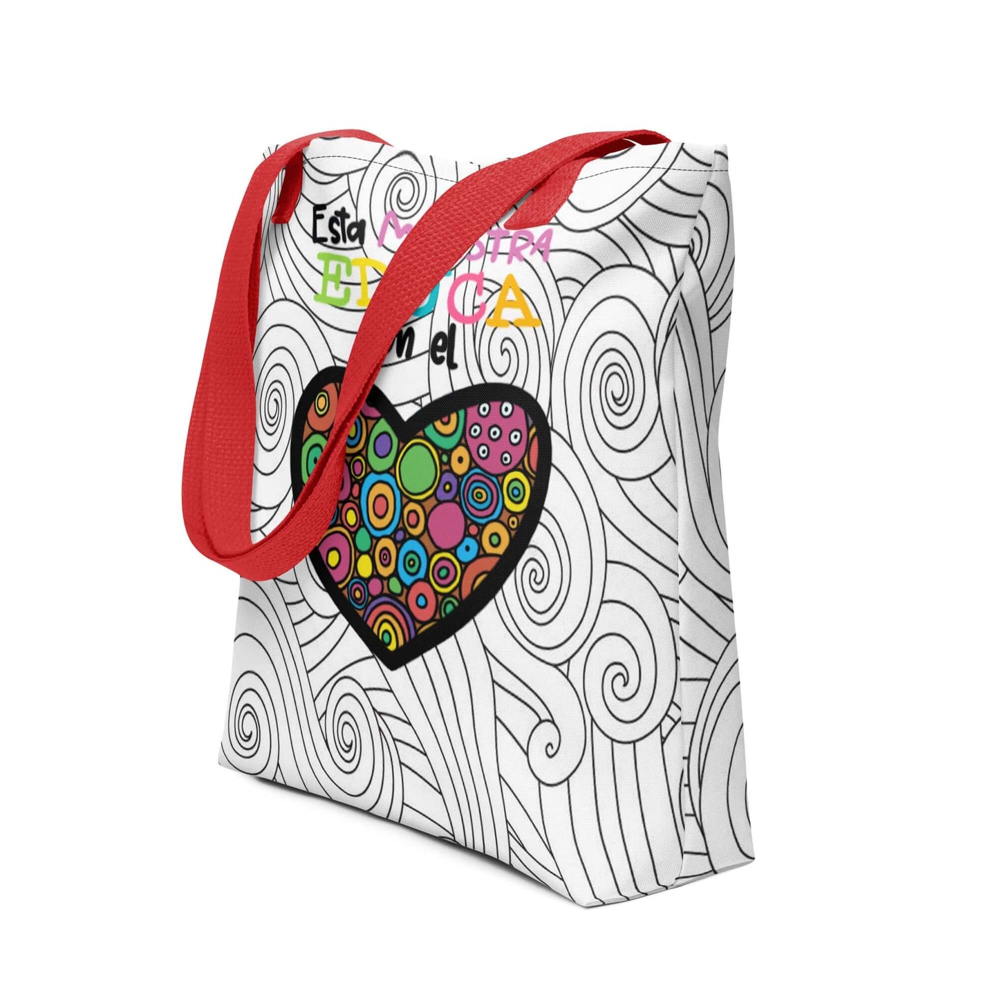 Tote Bag "Esta Maestra Educa con el ❤️" 🌟: ¡Un Homenaje a las Maestras que Inspiran!