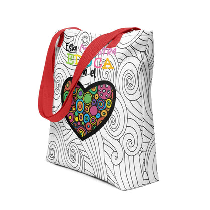 Tote Bag "Esta Maestra Educa con el ❤️" 🌟: ¡Un Homenaje a las Maestras que Inspiran!