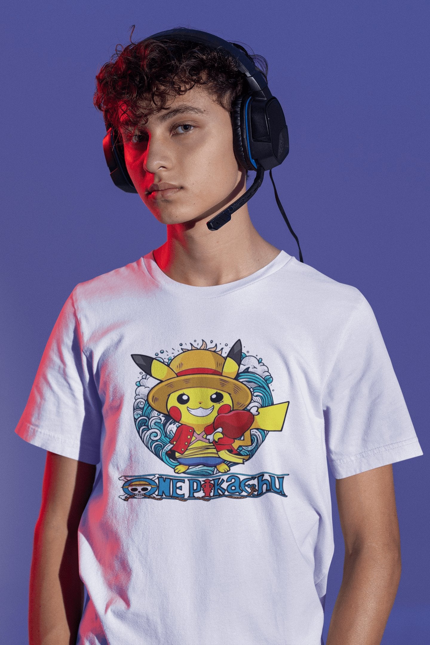 CAMISETA MANGA CORTA ONE PIECE PICACHU