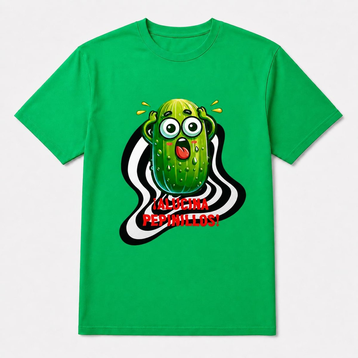 Camiseta verde Alucina Pepinillos, diseño divertido de pepinillo – Starway to Helen