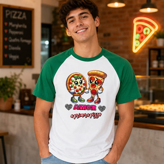 Hombre con camiseta Amor a Primera Pizza, dos pizzas enamoradas - Starway to Helen