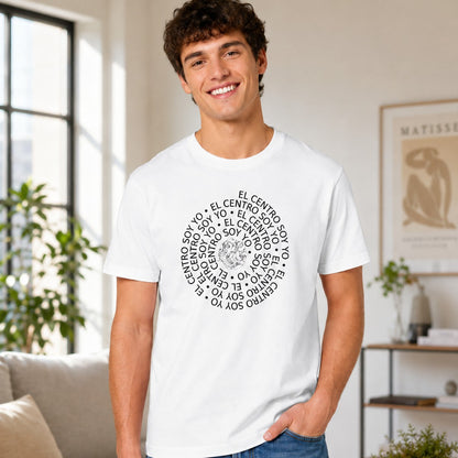 Hombre con camiseta blanca El Centro Soy Yo – Starway to Helen