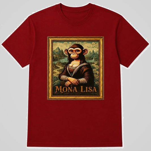Camiseta Mona parodia de la Mona Lisa de Da Vinci - Starway to Helen