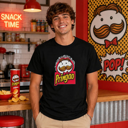 Hombre con camiseta Pringao, parodia de Pringles - Starway to Helen