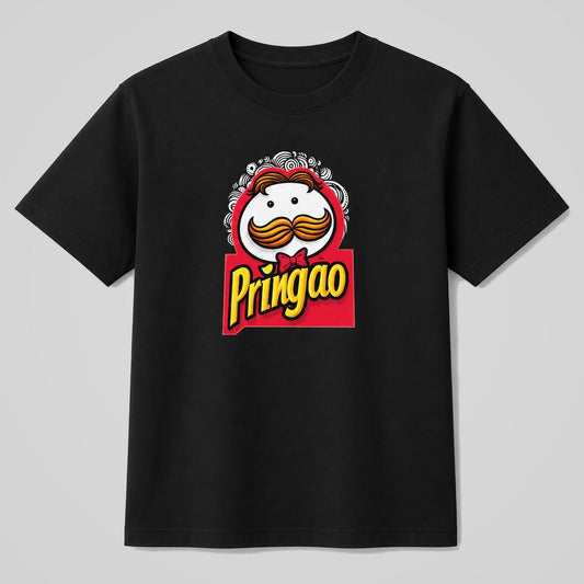 Camiseta Pringao parodia de Pringles negra - Starway to Helen