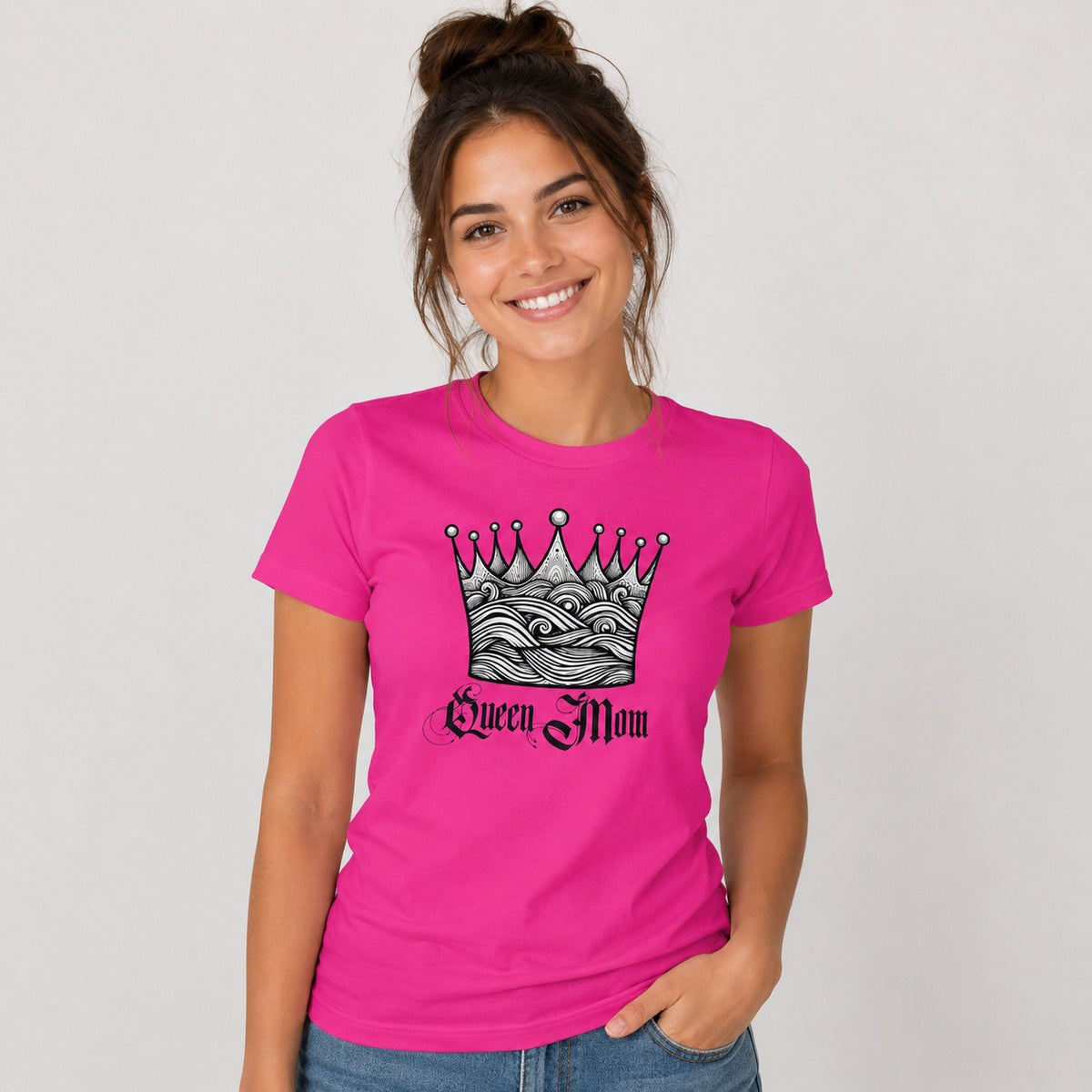 Persona con camiseta Queen Mom, parodia de Queen y Freddie Mercury - Starway to Helen