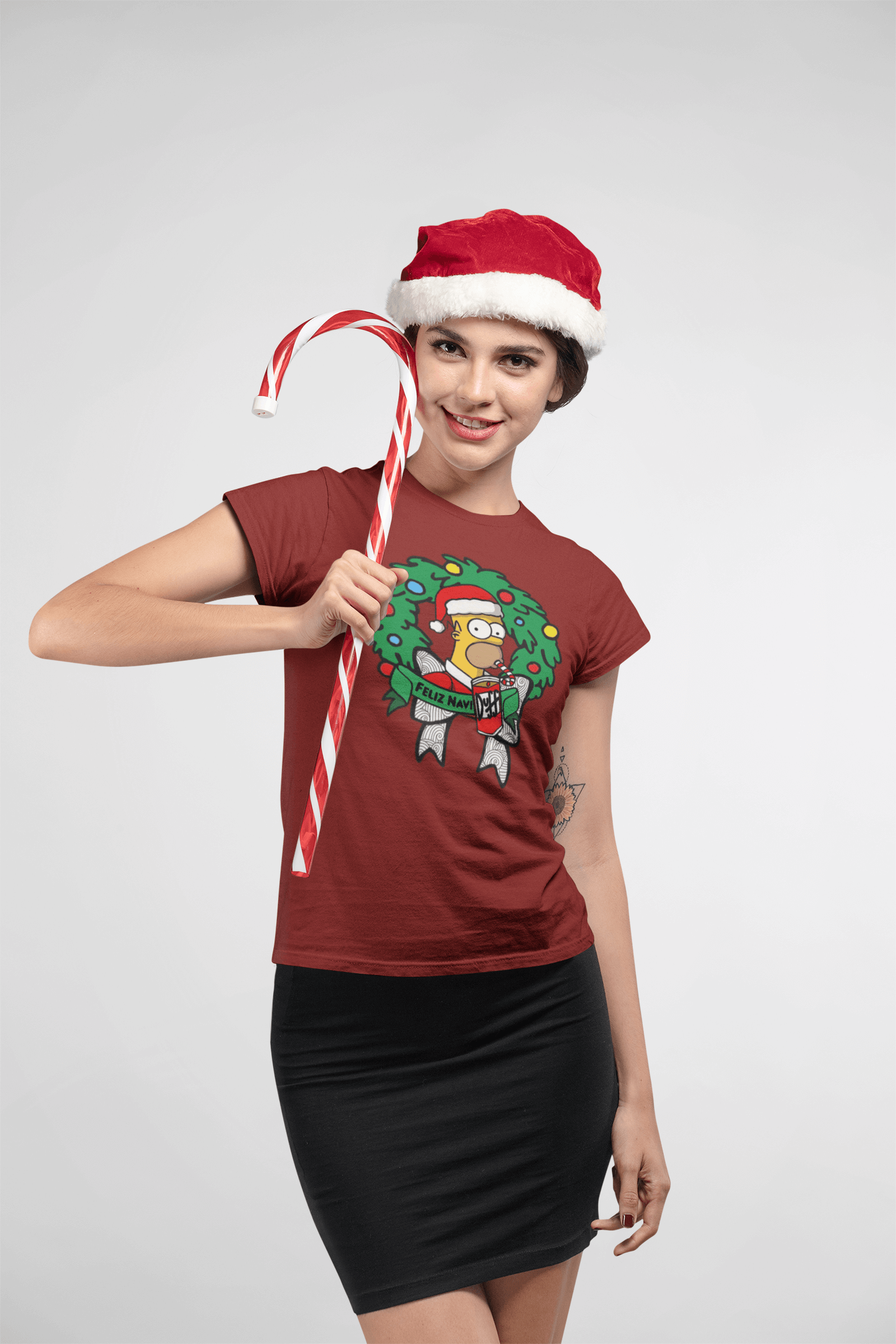 Camiseta "Feliz Navidad" divertida
Ropa navideña con humor
Regalos originales para Navidad
Camiseta cerveza Navidad
StarWayToHelen camisetas graciosas