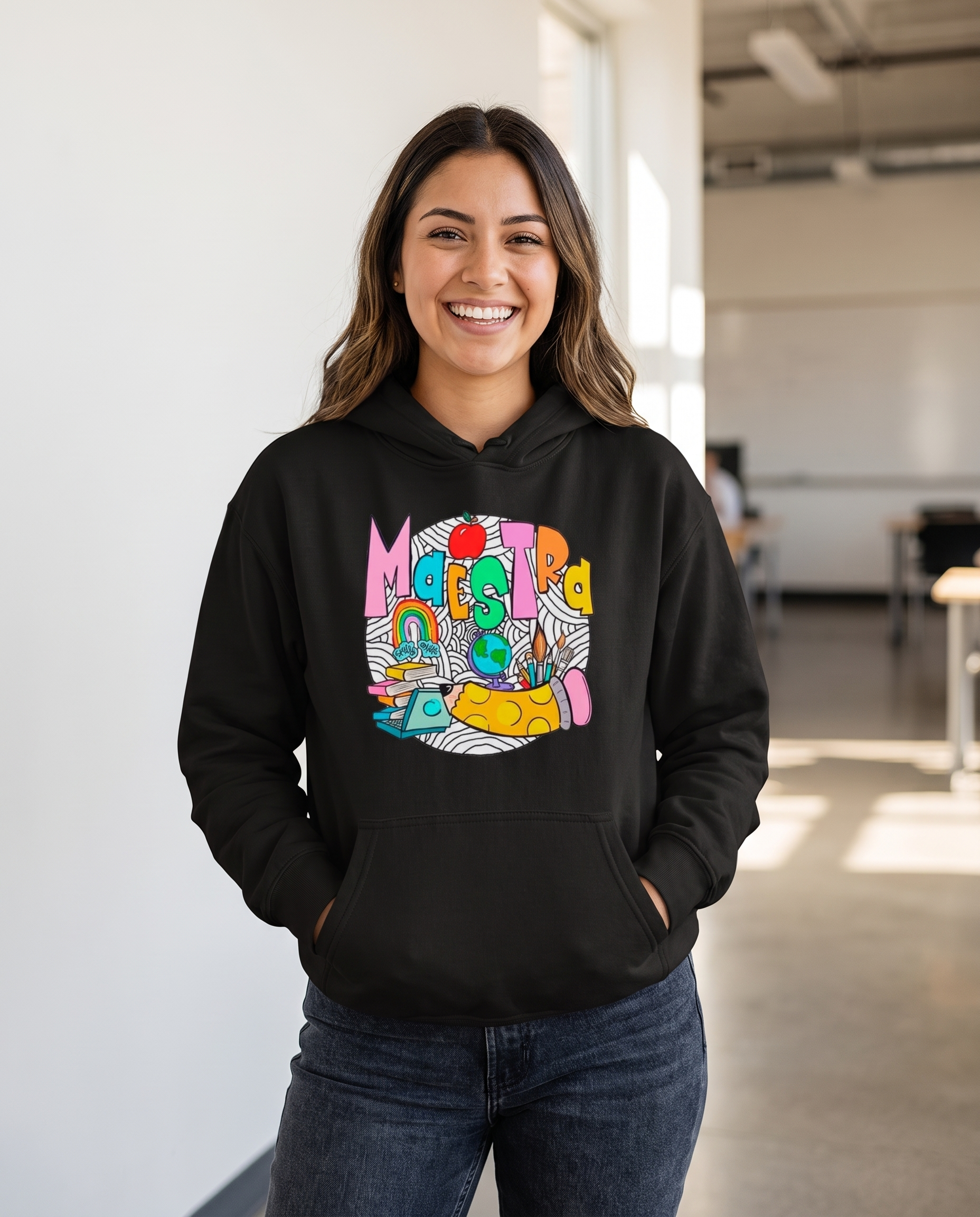 Mujer con sudadera Maestra, regalo original para el Día del Maestro - Starway to Helen