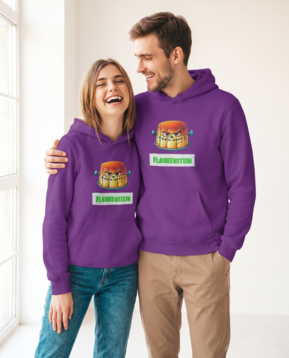 Pareja con sudadera Flankenstein, parodia de Frankenstein - Starway to Helen
