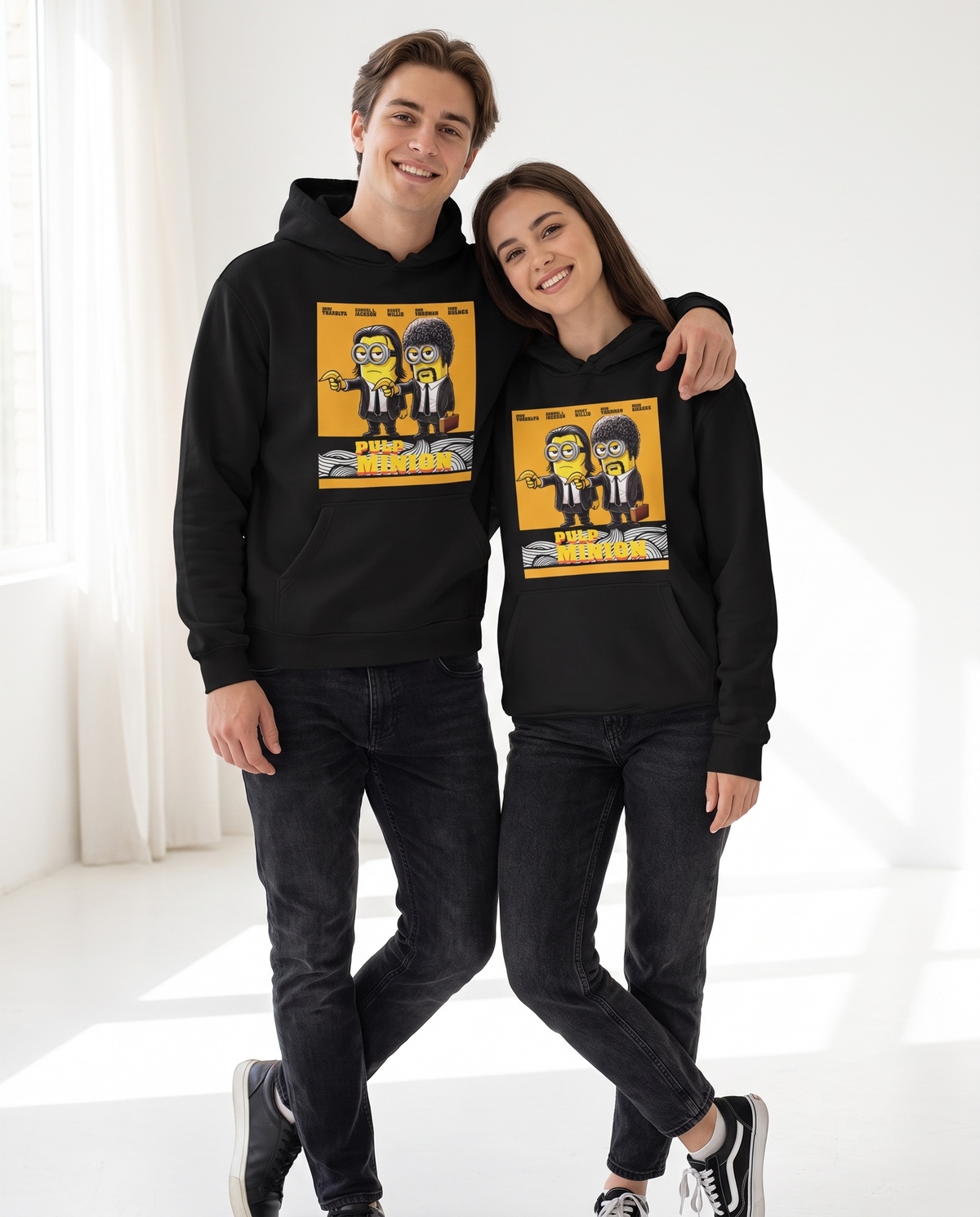 Pareja con Sudadera Pulp Minion - Starway to Helen