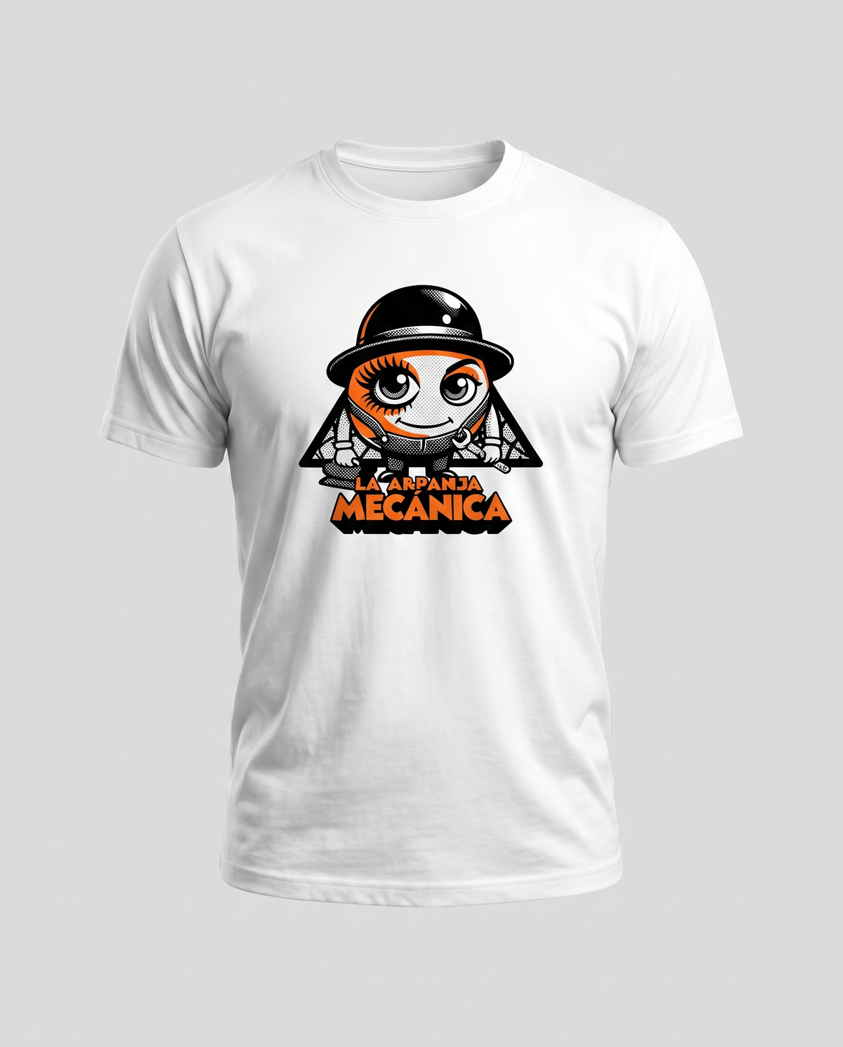 Camiseta La Naranja Mecánica con diseño artístico inspirado en película de culto - Starway to Helen