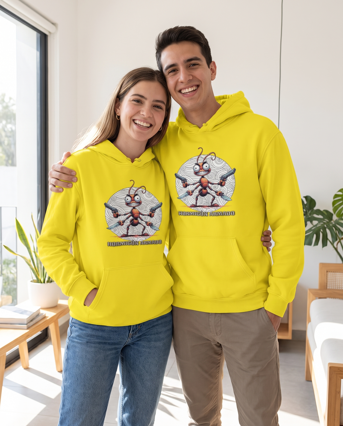 Pareja con sudadera Hormigón Armado, diseño hormiga musculosa - Starway to Helen