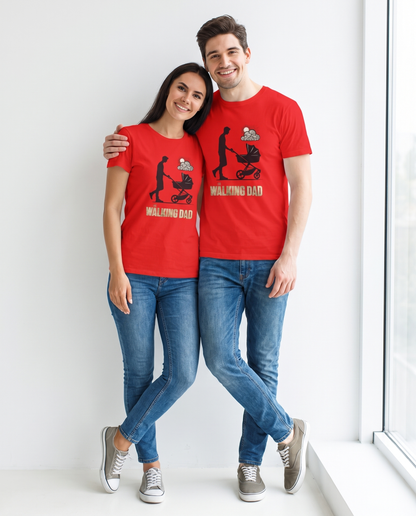 Pareja con camiseta The Walking Dad - Starway to Helen
