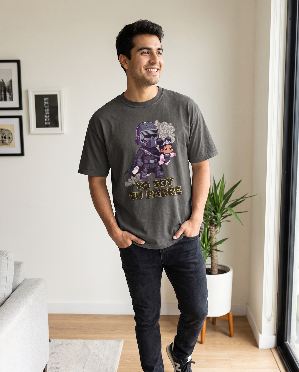 Hombre con camiseta Yo Soy Tu Padre - Starway to Helen