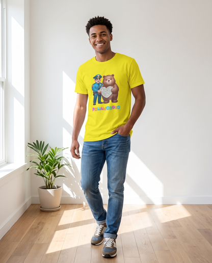 Hombre con camiseta Poliamoroso, diseño de amor plural y humor - Starway to Helen
