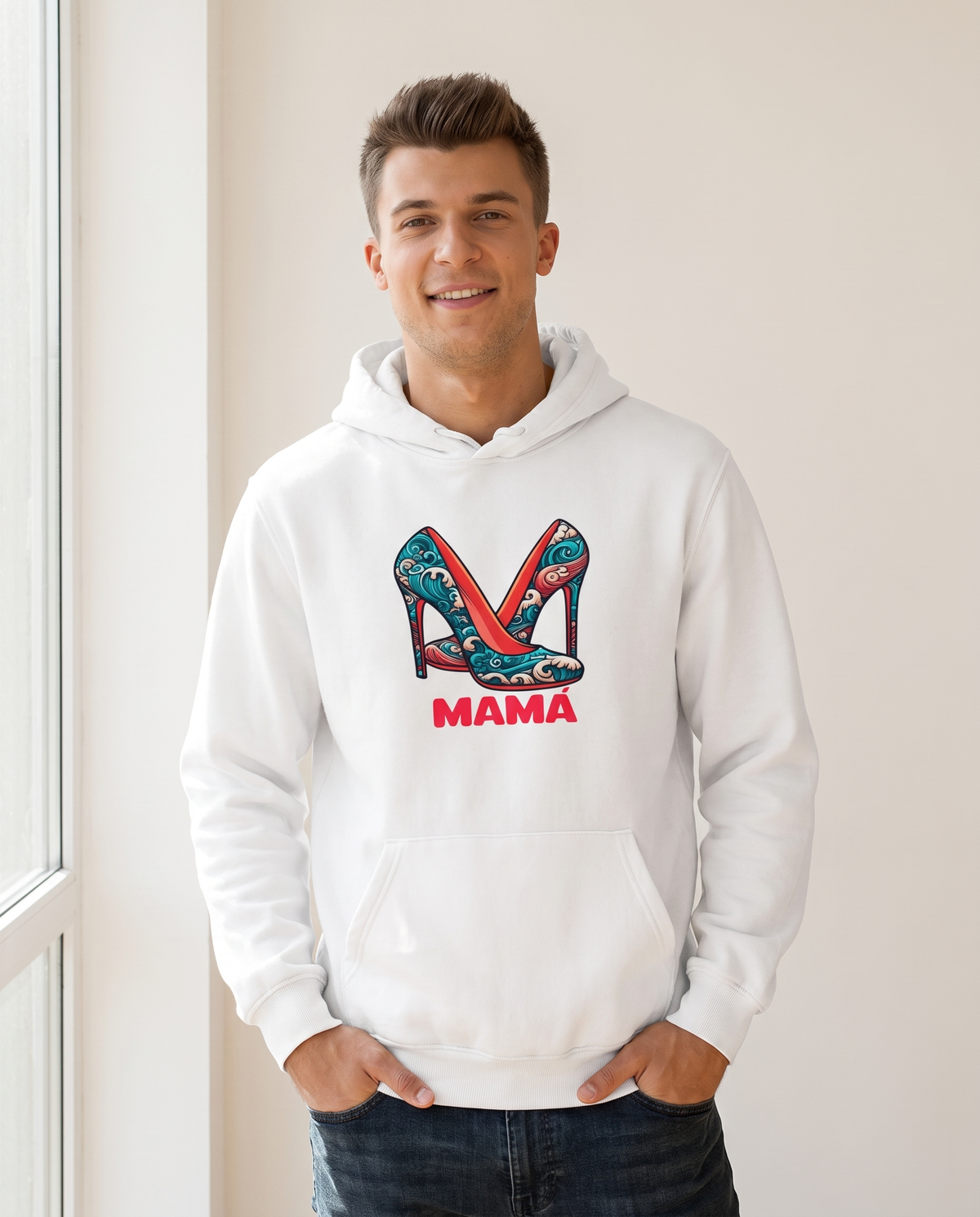 Hombre con sudadera Mamá Tacones - Starway to Helen