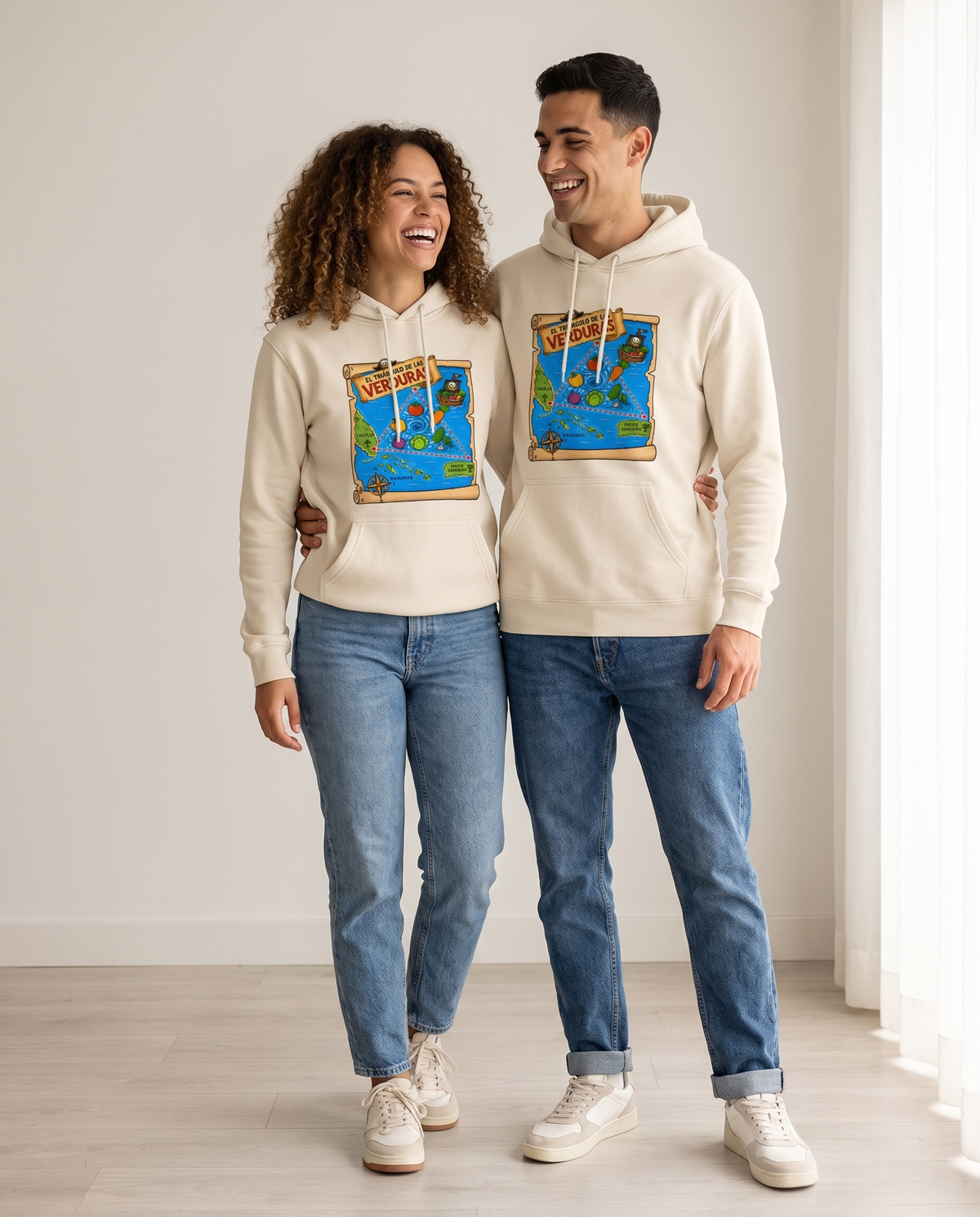 Pareja con sudadera Triángulo de las Verduras - Starway to Helen