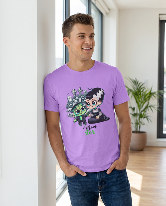 Hombre con camiseta Momster, mamá monstruo - Starway to Helen