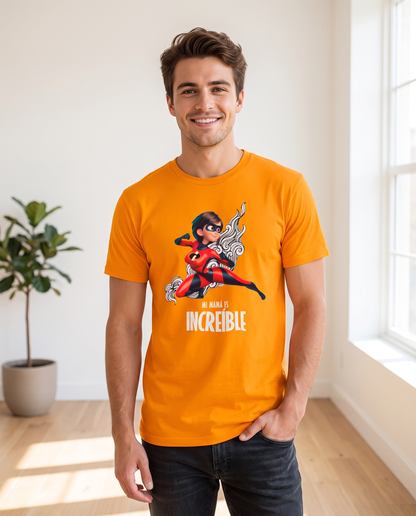 Hombre con camiseta Mi Mamá es Increíble - Starway to Helen