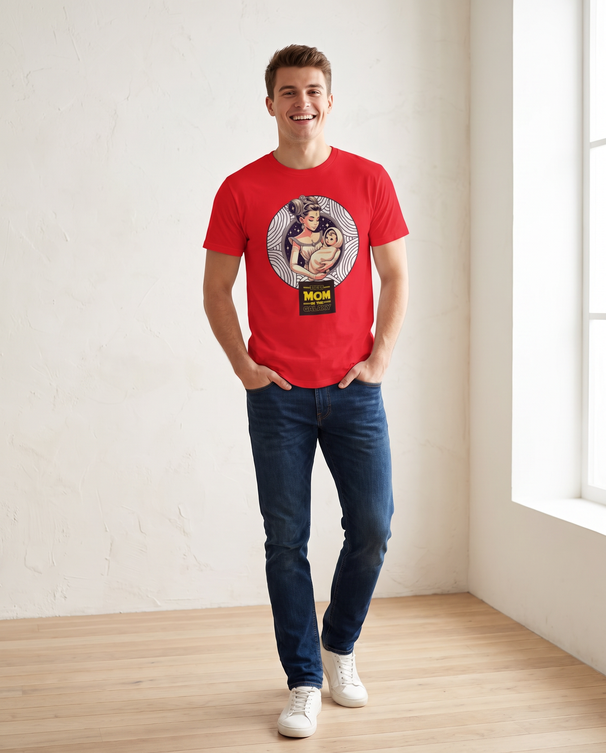 Hombre con camiseta Best Mom in the Galaxy, Star Wars - Starway to Helen