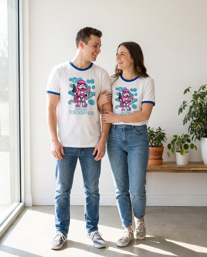 Pareja con camiseta Mom Trooper, parodia del Stormtrooper de Star Wars - Starway to Helen