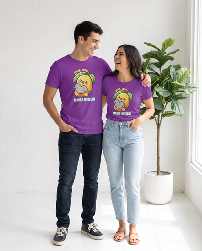 Pareja con camiseta You Are Mango-nificent, diseño de mango tropical - Starway to Helen