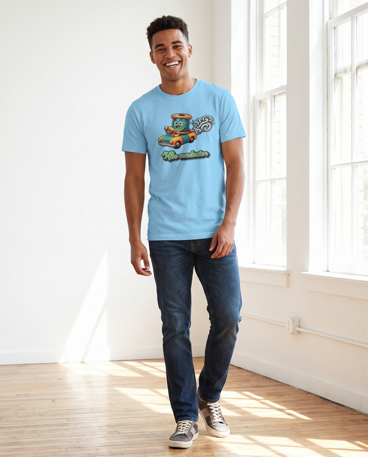 Hombre con sudadera Hilo Conductor, diseño eléctrico con humor - Starway to Helen