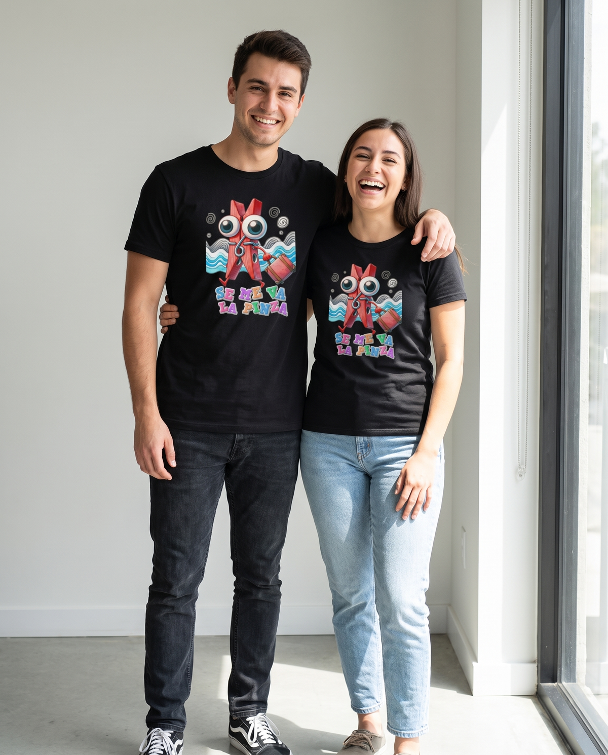 Mujer con camiseta Se Me Va la Pinza, diseño de pinza con humor - Starway to Helen