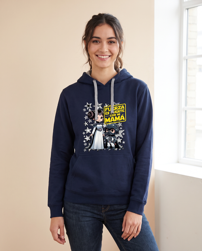 Mujer con Sudadera La Fuerza es Fuerte con mi Mamá, parodia de Star Wars - Starway to Helen