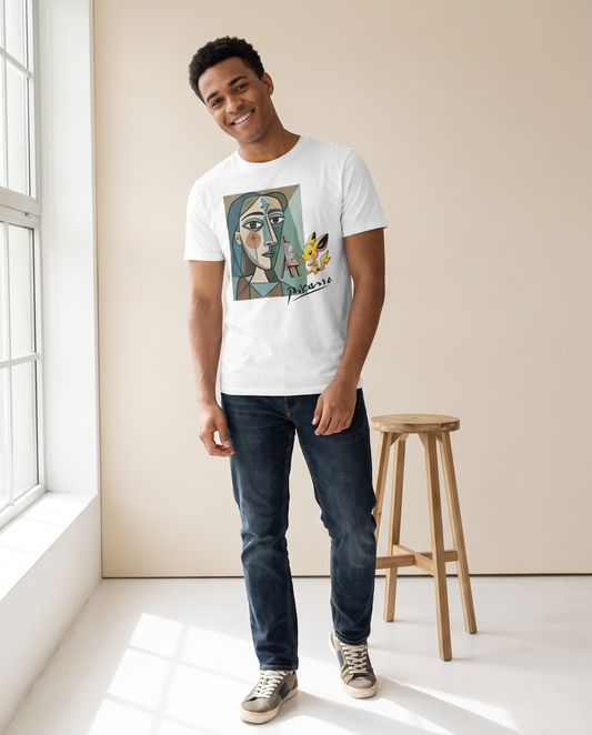 Hombre con camiseta Pikasso con diseño de arte cubista - Starway to Helen