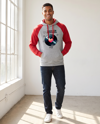 Hombre con sudadera Eres Mi Canción Favorita con diseño musical y corazón - Starway to Helen