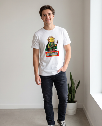 Hombre con camiseta Legolas con diseño de arquero de bloques - Starway to Helen