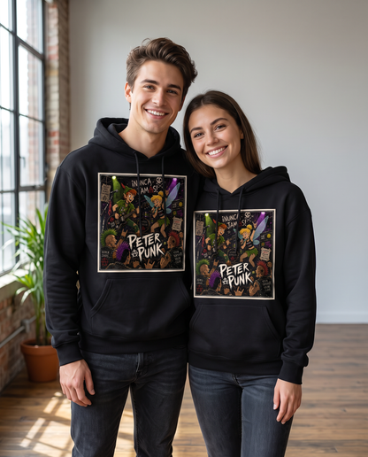 Pareja con sudadera Peter Punk, parodia punk rock - Starway to Helen