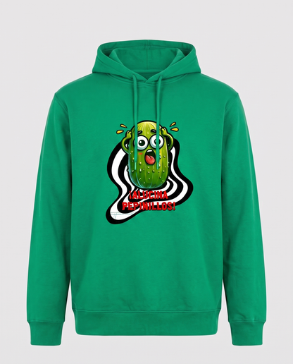 Sudadera verde con capucha Alucina Pepinillos, diseño divertido de pepinillo – Starway to Helen