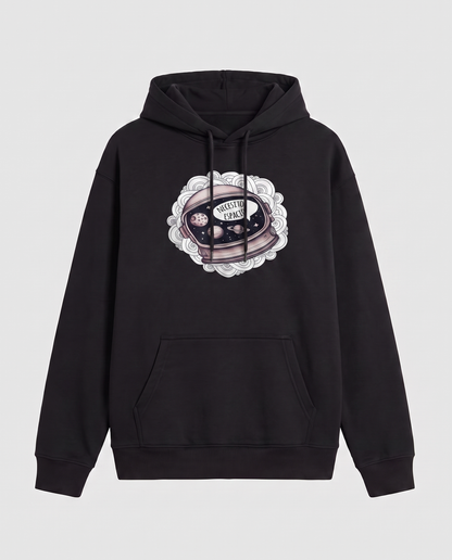 Sudadera Necesito Espacio con capucha y diseño galaxia, humor espacial