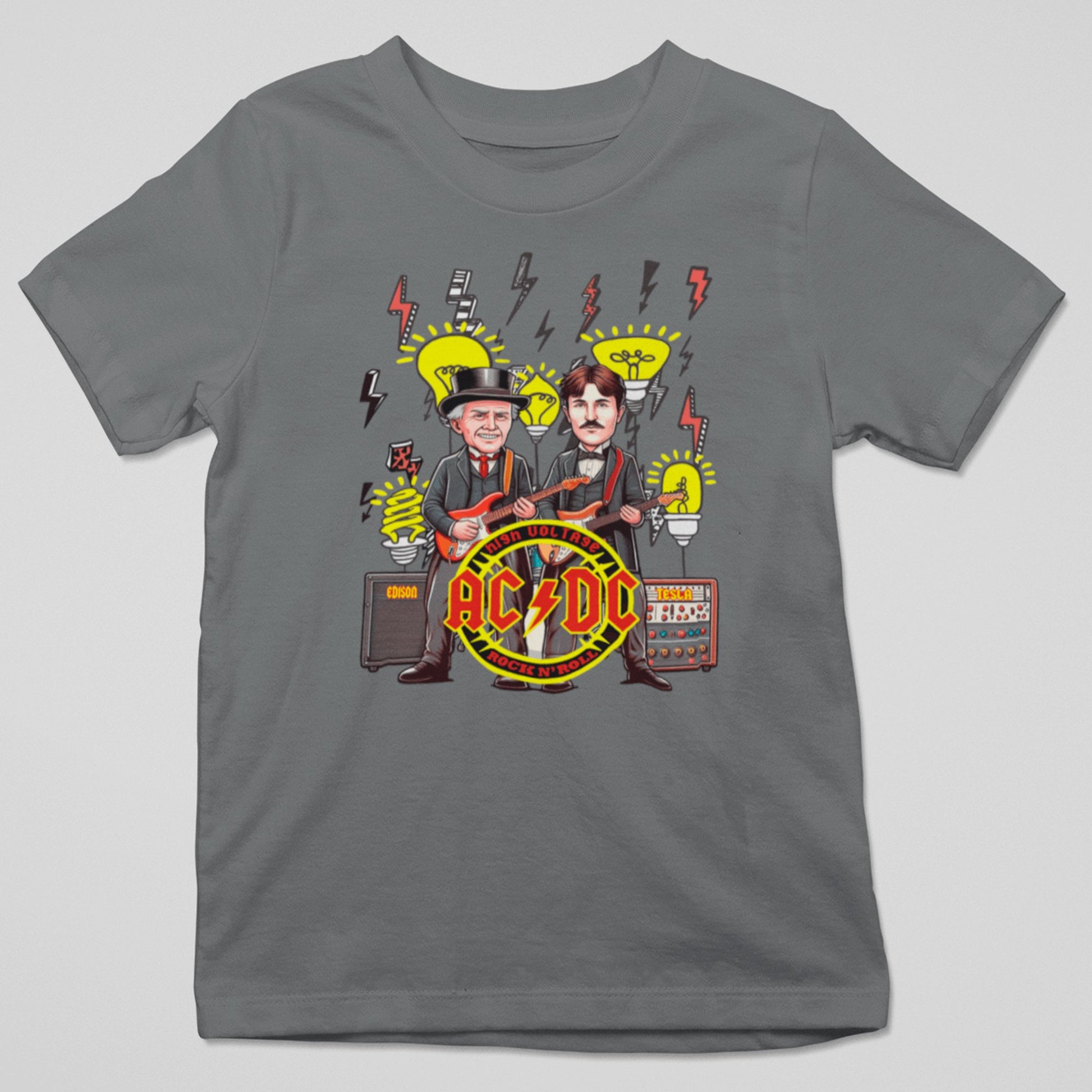 Camiseta AC/DC parodia de AC/DC, Nikola Tesla y Thomas Edison - Starway to Helen