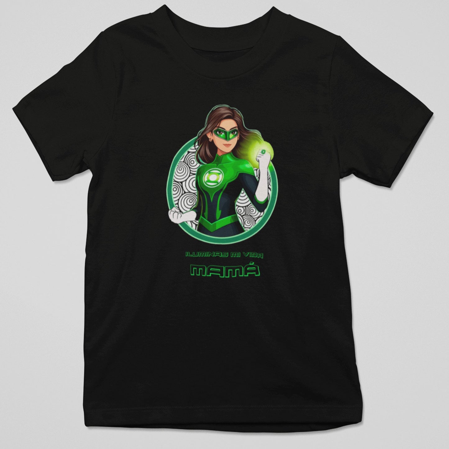 Camiseta Iluminas Mi Vida Mamá con diseño linterna y amor filial, regalo Día de la Madre